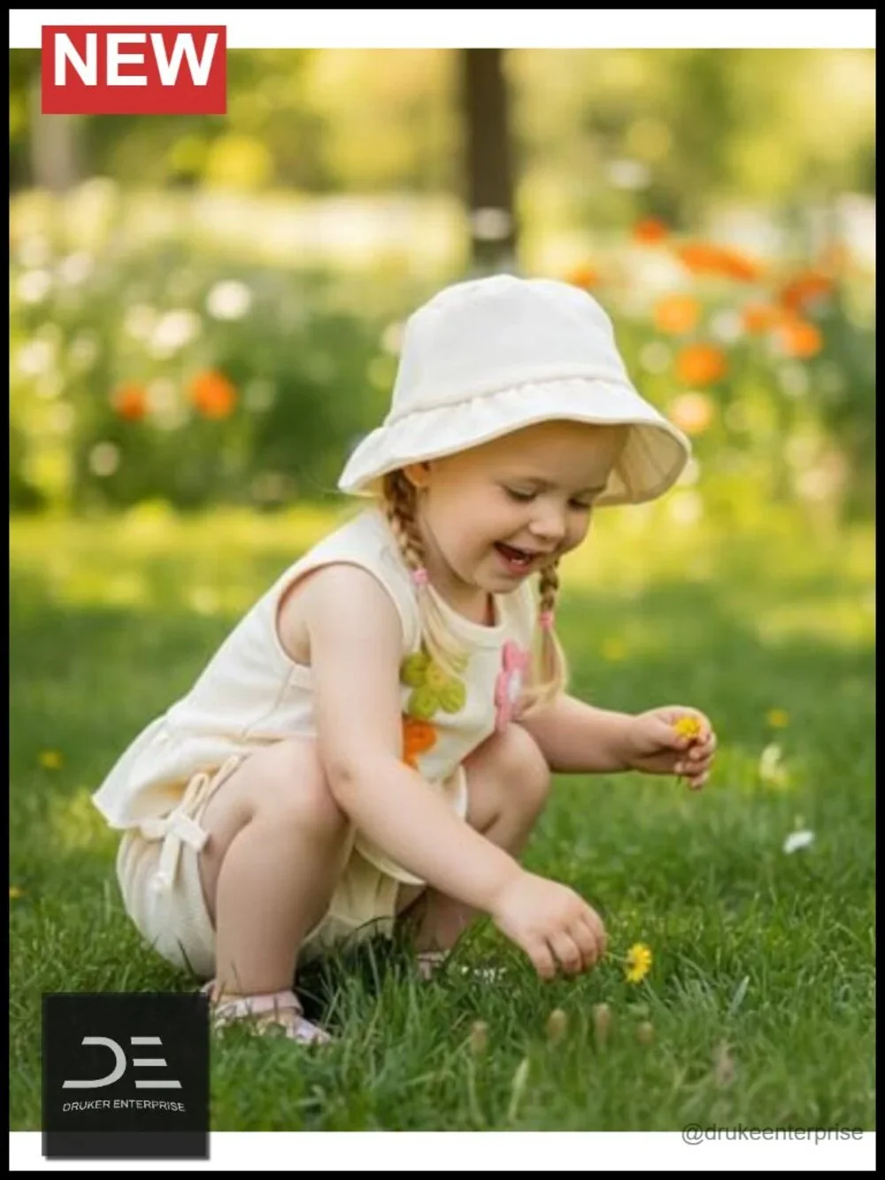 Toddler Girl Sleeveless Ruffle Tank & Shorts Outfit Set with Hat